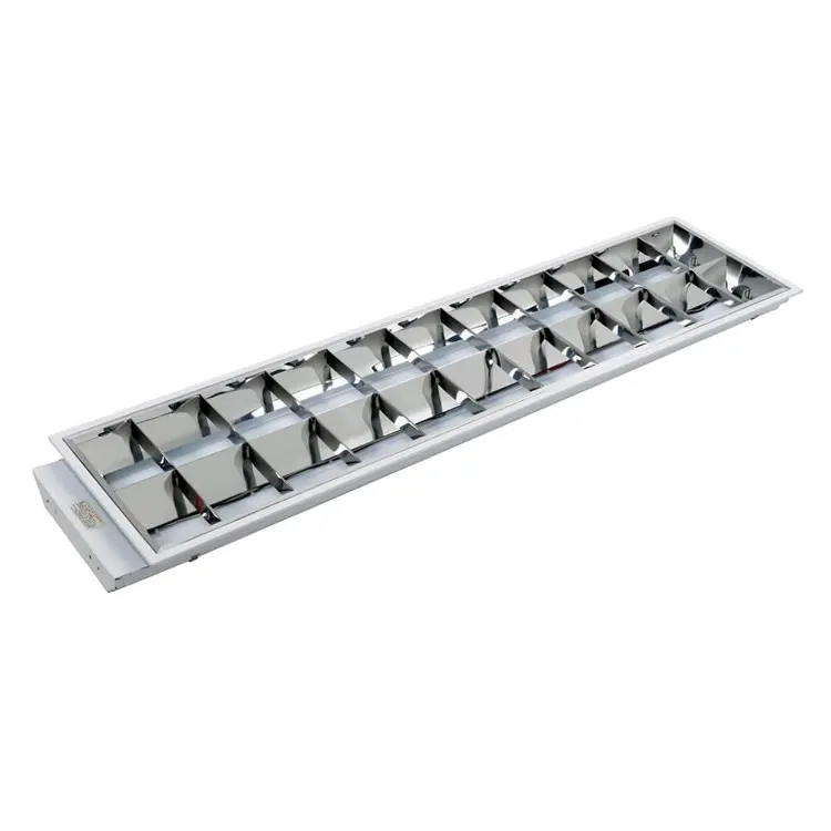 office Fluorescent Led Office Lighting T5T8 2ft 4ft Recessed Grill Louver Fitting