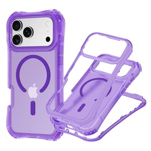 เคสกันกระแทกแม่เหล็กสำหรับ iPhone 17 Pro Max TPU PC, เคสสำหรับ iPhone 17 Pro Max สีม่วง 3 in 1 แบบ Heavy Duty - Product Image 1