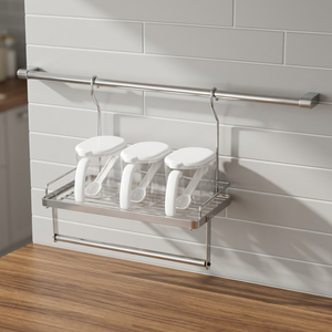 Estante colgante de Metal cromado para cocina, estante para especias - Product Image 3