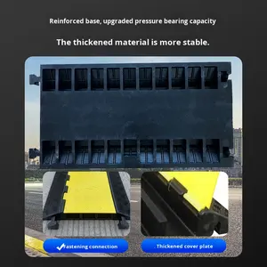 屋外用ゴム製ケーブルトレイ スピードバンプ 耐圧縮 高耐荷重 耐摩耗 ステージ横断保護 ワイヤーグラウンドトレイ - Product Image 4