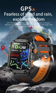 HT36 2025 GPS Sports Smart Watch Digital IP68 Flashlight 2.01\" TFT Health Tracking Heart Rate Music <b>Control</b> BT Calling IP67 - Product Image 6