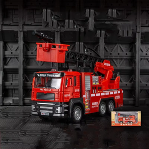 Camión <span class=keywords><strong>de</strong></span> Bomberos <span class=keywords><strong>de</strong></span> Juguete <span class=keywords><strong>de</strong></span> Metal con Escalera Corta, Modelo 2024, <span class=keywords><strong>de</strong></span> Aleación Fundida a Presión, Vehículo <span class=keywords><strong>de</strong></span> Juguete Metálico para Niños - Product Image 6