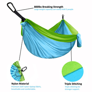 <span class=keywords><strong>Hamaca</strong></span> plana de refugio portátil de nailon ultraligero, correas de árbol para acampar al aire libre, senderismo, viajes, y columpio mochilero, tienda de Hamacas - Product Image 2