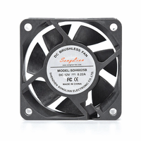 Ventilateur axial 6025 60x60x25mm DC 5V 12V 24V EC 80-240V avec roulement à billes pour refroidissement