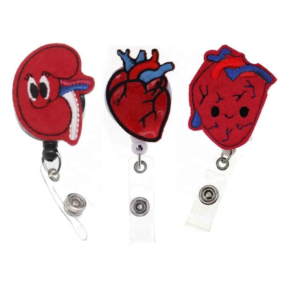 Free Shipping Red Heart Medical Badge Holder Nursing Students Gift For Office Accessories