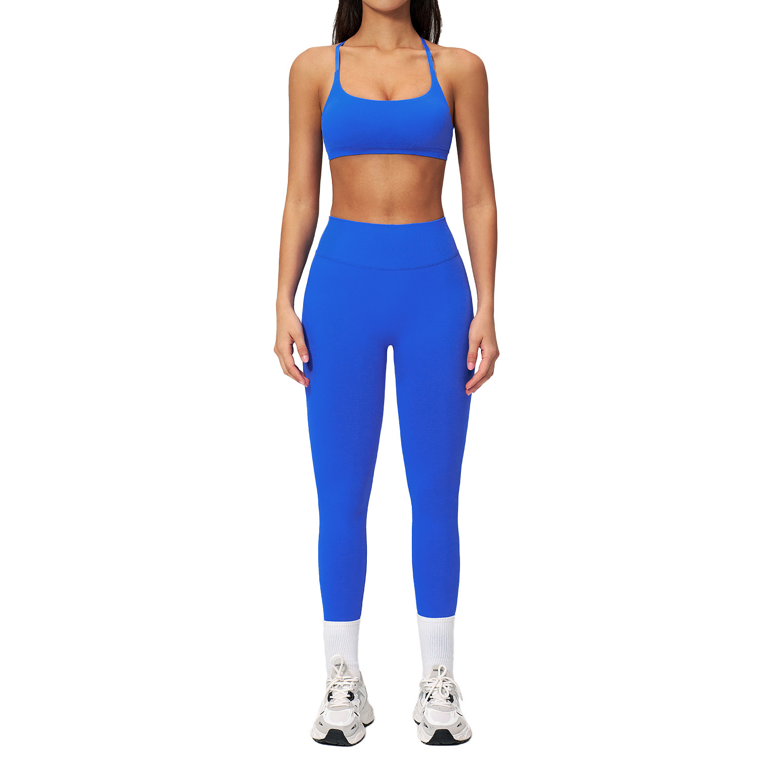 Seamless High-Elastic Solid Yoga Set Women's Tight-Fitting Running Quick-Drying Sports Bra Beautiful Back Fitness Clothing