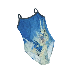 Justaucorps de danse CONX pour enfants, filles, en coton et maille, taille élastique, imprimé par sublimation, sans manches, pour l'entraînement - Product Image 2