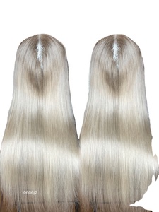 Mini Peluca de alta calidad, Topper de cabello humano ruso para mujer, cabello humano, Color Rubio, parte media, nudo Blanqueador - Product Image 4