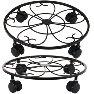 Supports à plantes en métal en gros avec roulettes, supports à plantes roulants avec roulettes, chariots à plantes, roulettes pour déplacer les pots de fleurs, jardin - Product Image 1