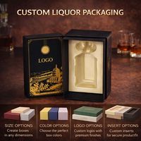 Caja de Embalaje Personalizada para Whisky y Vino |   Caja Rígida de Lujo con Inserto Personalizado, Múltiples Acabados y Bolsa de Papel a Juego