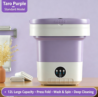 Mini-lave-linge portable pliable 12L, petite machine à laver compacte pour chaussettes, sous-vêtements et vêtements personnels