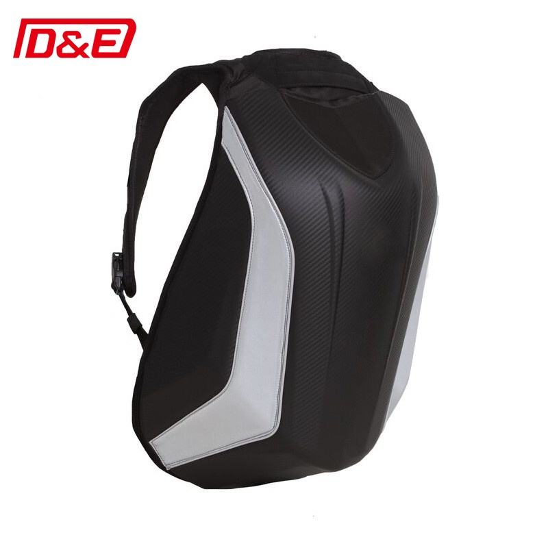 High Quality Motorcycle Hard Shell Turtle Bag Black Carbon Fiber - Main Image