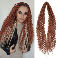 Extensions de cheveux synthétiques tressées à la main de 24 pouces, style bohème, double extrémité, pour femmes, idéales pour le rock and roll et le style hippie