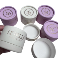 Boîte cylindrique en carton imprimé vanille de luxe personnalisée, logo personnalisé, emballage rigide réutilisable pour flacons de parfum