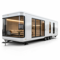 Maison préfabriquée moderne en conteneur, type Apple Cabin, à structure épaissie, de luxe, mobile et compacte, avec garantie d'un an, pour complexes hôteliers, camping-grounds et hôtels