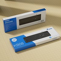 Fourniture directe d'usine KB08 clavier de mise en page arabe filaire clavier de bureau PC de base de haute qualité nouvelle Interface USB en plastique pas cher