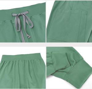 Uniformes de Hospital Dental Unisex Ligeros y Cómodos con Logotipo Personalizado, Uniformes de Salón de Belleza, Trajes de Trabajo, Parte Superior de Manga Corta, Pantalones Deportivos de Spandex - Product Image 6