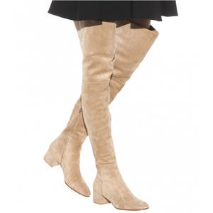 Cuissardes de grande taille cuisses épaisses cuisses <span class=keywords><strong>mollet</strong></span> <span class=keywords><strong>large</strong></span> bout ouvert talon haut dames bottes au-dessus du genou - Product Image 2