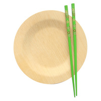 Vaisselle jetable en bambou biodégradable compostable ronde de 10 pouces Assiettes en bambou respectueuses de la nature