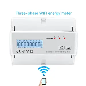 Medidor de energía multifunción, dispositivo de ángulo trifásico, relé, Control remoto, WIFI, Tuya