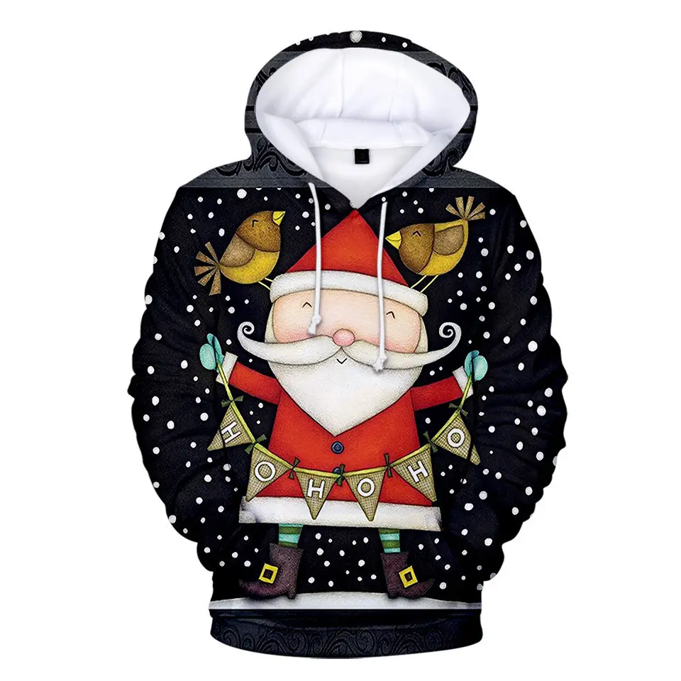 Merry Christmas 3D Printed Hoodies Men Women Streetwear Oversized Sweatshirts Santa Claus Hoodie Happy Year Boys Girls Tops Coat