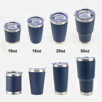 Vaso Térmico de Viaje de Acero Inoxidable con Aislamiento al Vacío de Doble Pared, Moderno, con Recubrimiento en Polvo, de 20oz/30oz, con Tapa para Bebidas Calientes/Frías, con Logotipo Personalizado