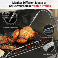 Thermomètre de cuisson numérique Bluetooth haute qualité à double sonde pour barbecue