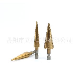 Mr <b>Drill</b> Titanium Plated <b>Step</b> <b>Drill</b> Bit 3-12 4-12 4-20mm Hex Shank Gold Finish Metal Drilling Twist <b>Drill</b> Bit - Product Image 2