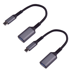 Placcato in oro Nylon intrecciato 2A 4.5mm tipo C a Usb femmina <span class=keywords><strong>cavo</strong></span> OTG per <span class=keywords><strong>tastiera</strong></span> - Product Image 5