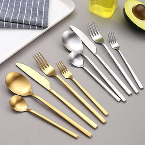 Kolay Temizlenen Modern Tasarım Paslanmaz Çelik Sofra Takımı Bıçak Kaşık Çatal 2-3mm Ayna Cilalı Düğünler ve Özel Günler İçin - Product Image 1