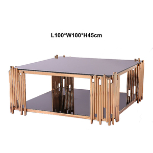 <span class=keywords><strong>Table</strong></span> centrale <span class=keywords><strong>moderne</strong></span> en marbre, meuble de salon, de forme <span class=keywords><strong>rectangulaire</strong></span> et carrée, or, avec dessus en verre, <span class=keywords><strong>table</strong></span> de luxe, pour le café et le thé, livraison gratuite - Product Image 2