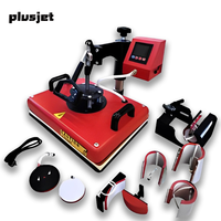 Presse à chaud combinée Plusjet, machine à imprimer des tasses, machine à sublimation de t-shirts PJ-8inly, transfert thermique 8 en 1