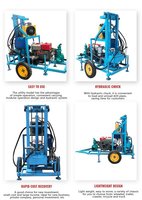 Mini Foreuse pour Forage de Puits d'Eau Agricole avec Moteur Diesel 50m 80m 100m