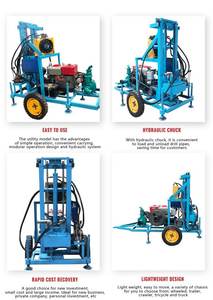 50m 80m 100m Mini Foreuse Pour Forage Mini Foreuse De Puits D'eau Farm Avec Moteur Diesel - Product Image 5