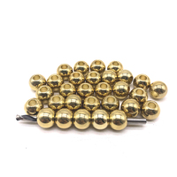 Tapped Brass Ball Internal Thread Hole H62 Solid Metal Sphere Polished Precision Hardware Accessory Fitting Part