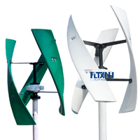 Bonne qualité Moulin À Vent 220v 1000w 3kw 5 kw Axies 48v Petit 250w Axe Vertical Helix Wind Turbine Générateur Prix