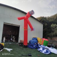 Gigantesque Danseur Aérien Gonflable Rouge en Forme de Crayon pour Événements Éducatifs et Publicitaires