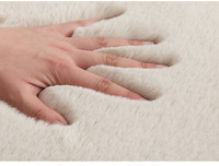 Tapis de sol moderne de haute qualité pour la maison, en fausse laine shaggy, lavable, résistant aux taches, couleur unie, idéal pour les enfants