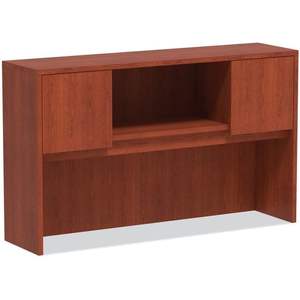 Alera Valencia Series - Mueble organizador de escritorio y cajones, color cerezo medio, 58.88w x 15d x 35.38h, con 4 compartimentos y puertas - Product Image 5