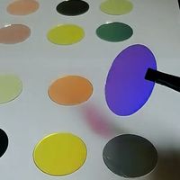 Verre Dichroïque Résistant à la Chaleur de Haute Qualité 0,3 mm 0,5 mm 1,0 mm en Gros, Lentille en Verre Gobo pour Lampes LED