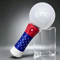 Baguette lumineuse LED patriotique en gros, avec poignée imprimée étoiles, pour événements nocturnes et festivals