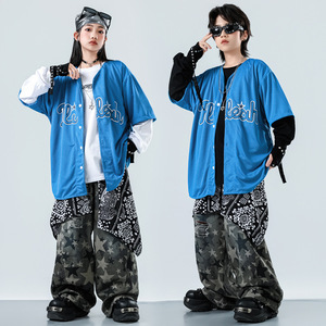 Vêtements de danse de rue pour enfants, vêtements de hip-hop pour garçons, vêtements de performance de batterie, ensembles de style hip-hop jazz - Product Image 1