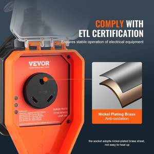 เครื่องวิเคราะห์วงจรป้องกันไฟกระชาก30แอมป์4100 Joules RV ฝาครอบกันน้ำกันขโมยได้รับการรับรอง ETL สำหรับ RV Camper - Product Image 5