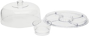 Giá đỡ bánh trong suốt đa dụng 6 trong 1 được đặt với đĩa phục vụ, bát Salad & khay trái cây cho các bữa tiệc dã ngoại - Product Image 5