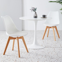 Mesa de centro tulipán con marco de Metal, mesa pequeña blanca duradera para balcón, juego de sillas combinadas para el hogar de ocio