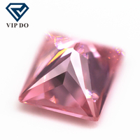 Qualité 5A 3*5mm-13*18mm baguette coupée à la machine en forme de zircone cubique rose pierres précieuses en vrac baguette synthétique pierres CZ découpées à la machine