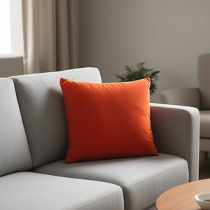 Cuscino e Poggiatesta in Velluto Antelina Arancione Rosso 45*45 Ice Point - Product Image 2