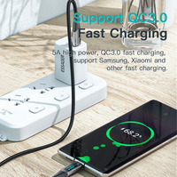 Kabel Essager Hot Usb c ke Usb c 5a Kabel Pengisi Daya Cepat Led 5a 100w Tipe c