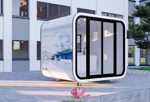 La casa contenedora de cabina de manzana prefabricada personalizable inteligente de lujo pequeña y bonita se puede diseñar de acuerdo con las preferencias personales - Product Image 2