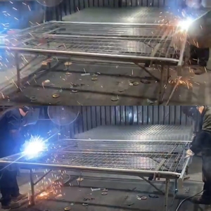 Panneaux de clôture temporaires en acier à emboîtement pour le contrôle des foules, poutres thermiques à déploiement rapide pour la gestion d'événements, modélisation 3D - Product Image 3
